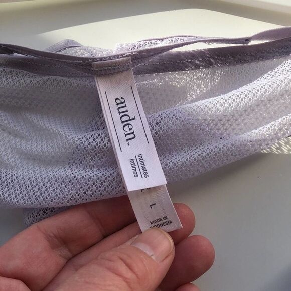 Auden Light purple Lingerie Babydoll Chemise Mesh and lace and panty set Large. - Picture 5 of 10